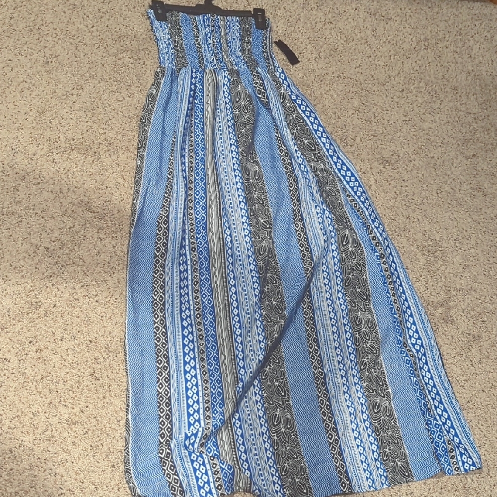 Attention Blue and Black Striped Dress(NWT)